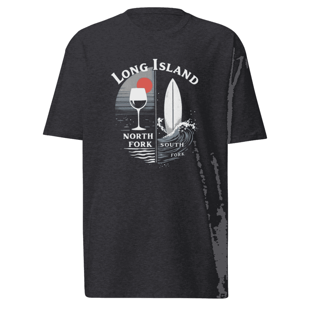 mens premium heavyweight tee charcoal heather front 679117a7edd81 - NY Long Island Clothing