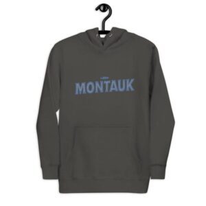 Montauk Long Island hoodie featuring a bold Montauk design, perfect for keeping warm while showcasing Long Island pride.