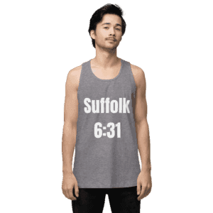 5:16 and 6:31 men's tank top, Long Island pride, premium cotton fashion.