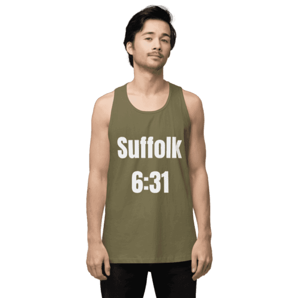 5:16 and 6:31 men's tank top, Long Island pride, premium cotton fashion.
