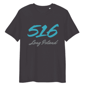 Shirt featuring the "516" area code design, symbolizing Long Island pride and local culture.