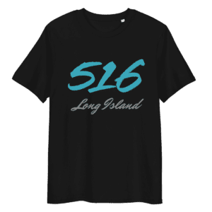 Shirt featuring the "516" area code design, symbolizing Long Island pride and local culture.