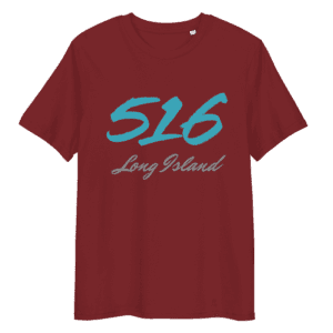 Shirt featuring the "516" area code design, symbolizing Long Island pride and local culture.