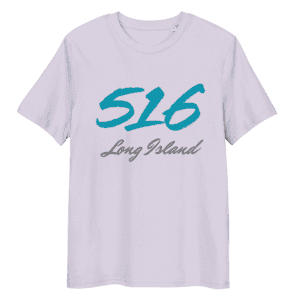 Shirt featuring the "516" area code design, symbolizing Long Island pride and local culture.