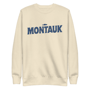 Montauk sweatshirt, coastal pride, unisex fashion.