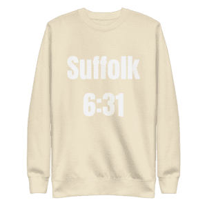 Suffolk 6:31 sweatshirt, Long Island pride, unisex fashion.