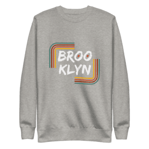 Sweatshirt featuring a bold "Brooklyn" design, capturing the essence of NYC pride and street style.