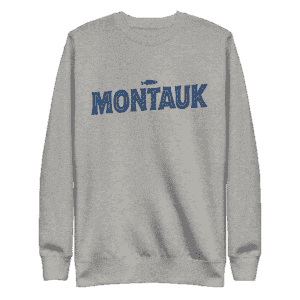 Montauk sweatshirt, coastal pride, unisex fashion.