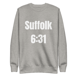 Suffolk 6:31 sweatshirt, Long Island pride, unisex fashion.