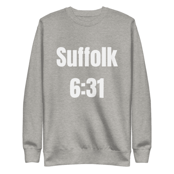 Suffolk 6:31 sweatshirt, Long Island pride, unisex fashion.
