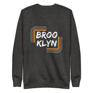 Sweatshirt featuring a bold "Brooklyn" design, capturing the essence of NYC pride and street style.