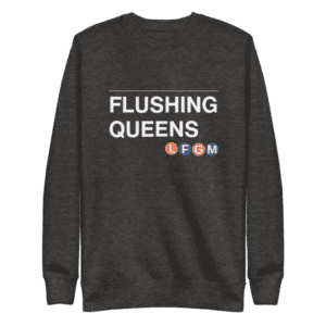 Flushing Queens LFGM Sweatshirt with bold Mets design