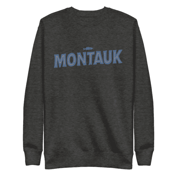 Montauk sweatshirt, coastal pride, unisex fashion.