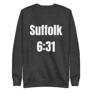 Suffolk 6:31 sweatshirt, Long Island pride, unisex fashion.