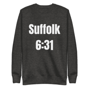 Suffolk 6:31 sweatshirt, Long Island pride, unisex fashion.