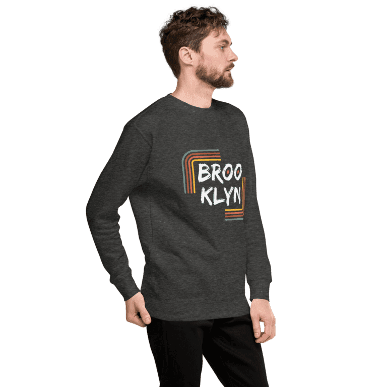 Sweatshirt featuring a bold "Brooklyn" design, capturing the essence of NYC pride and street style.