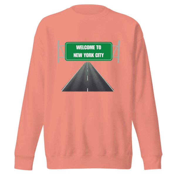 Sweatshirt with "Welcome to New York City" design, representing the bold, vibrant spirit of NYC.