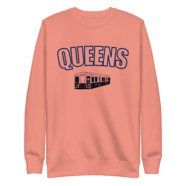 Queens Sweatshirt with 7 Line Train graphic, premium cotton blend