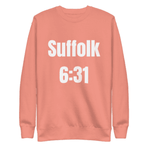 Suffolk 6:31 sweatshirt, Long Island pride, unisex fashion.