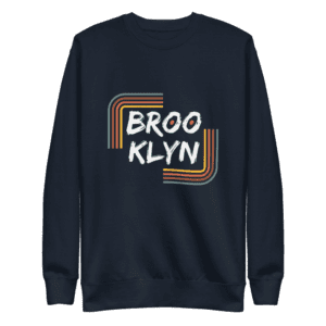 Sweatshirt featuring a bold "Brooklyn" design, capturing the essence of NYC pride and street style.