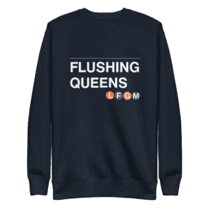 Flushing Queens LFGM Sweatshirt with bold Mets design