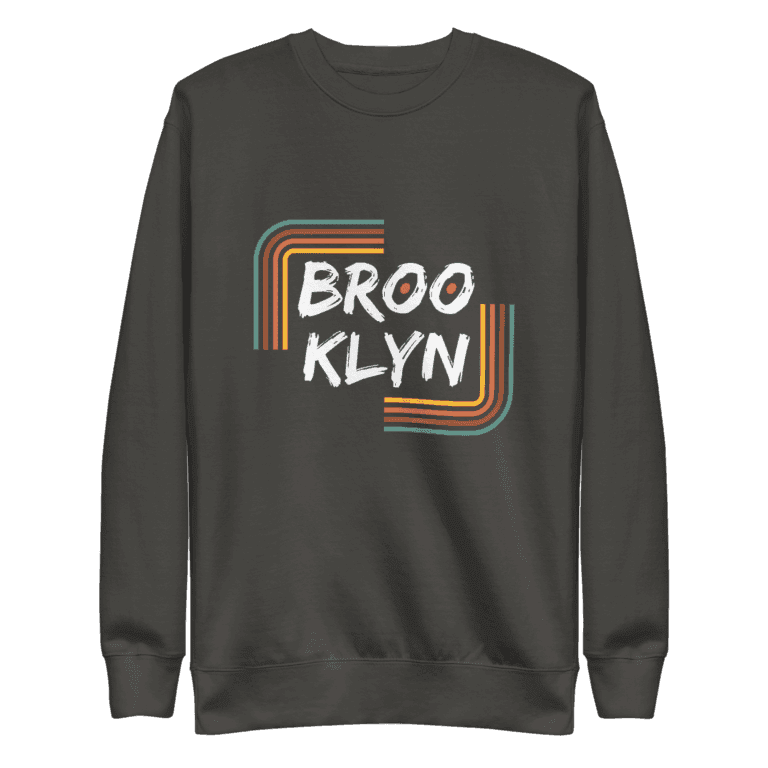 Sweatshirt featuring a bold "Brooklyn" design, capturing the essence of NYC pride and street style.