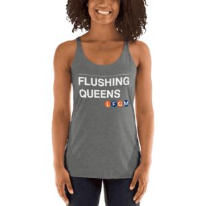 Flushing Queens LFGM Women's Tank with bold Mets graphic