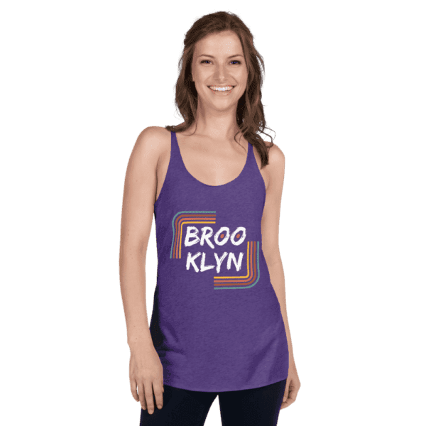 Women’s tank top featuring a "Brooklyn" design, perfect for showcasing NYC pride and urban style.