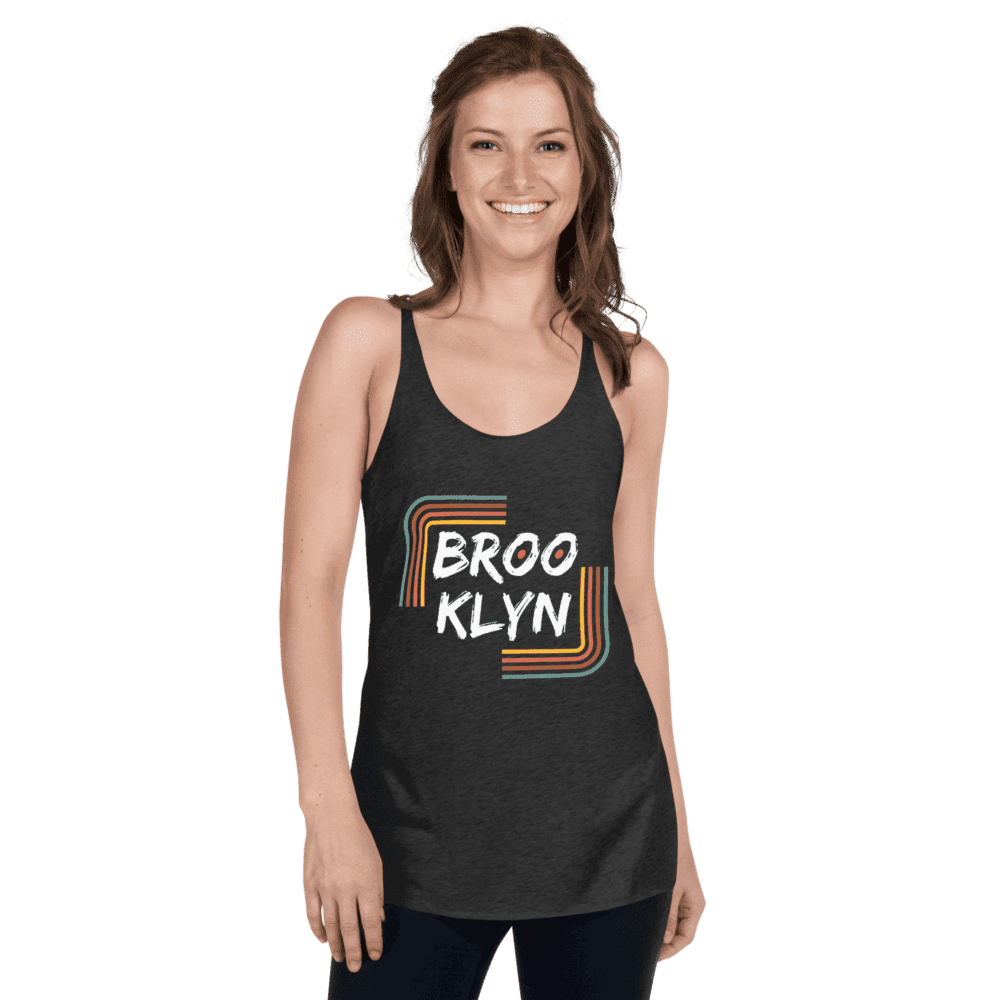 Women’s tank top featuring a "Brooklyn" design, perfect for showcasing NYC pride and urban style.