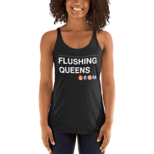 Flushing Queens LFGM Women's Tank with bold Mets graphic