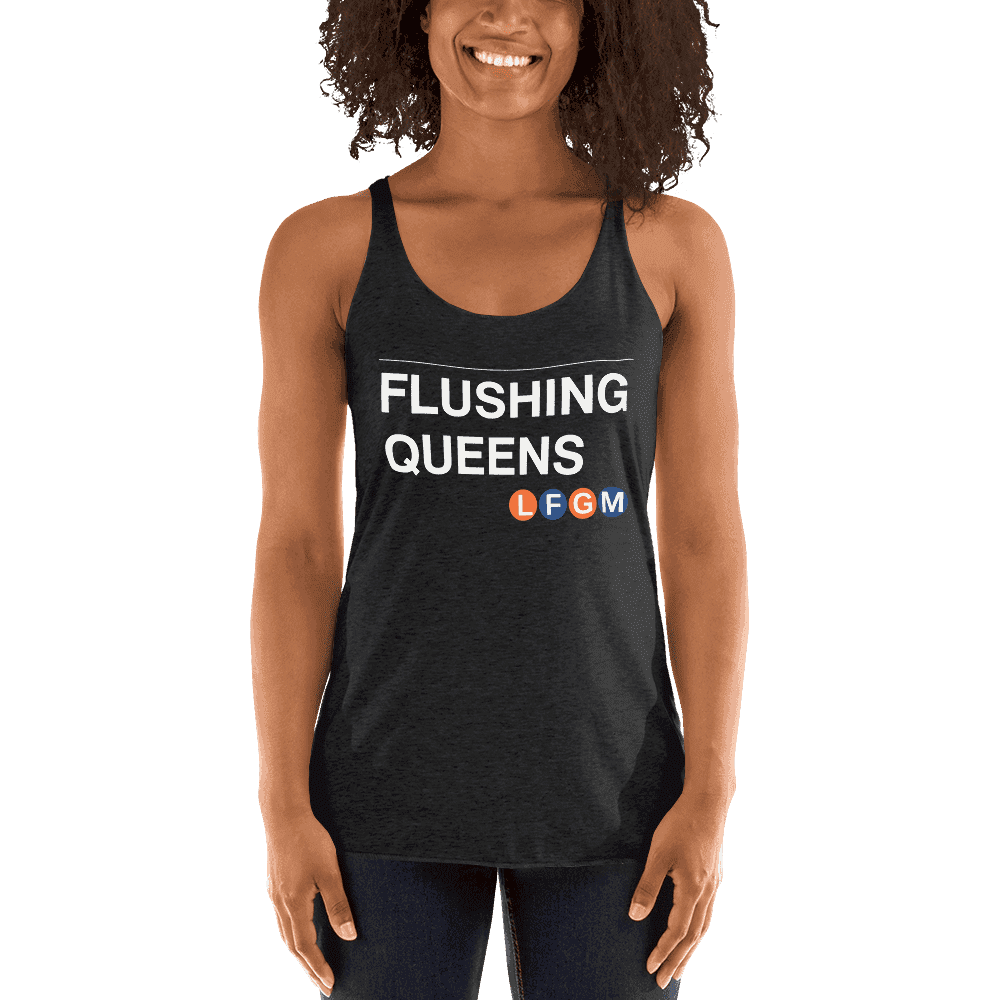 Flushing Queens LFGM Women's Tank with bold Mets graphic