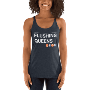 Flushing Queens LFGM Women's Tank with bold Mets graphic