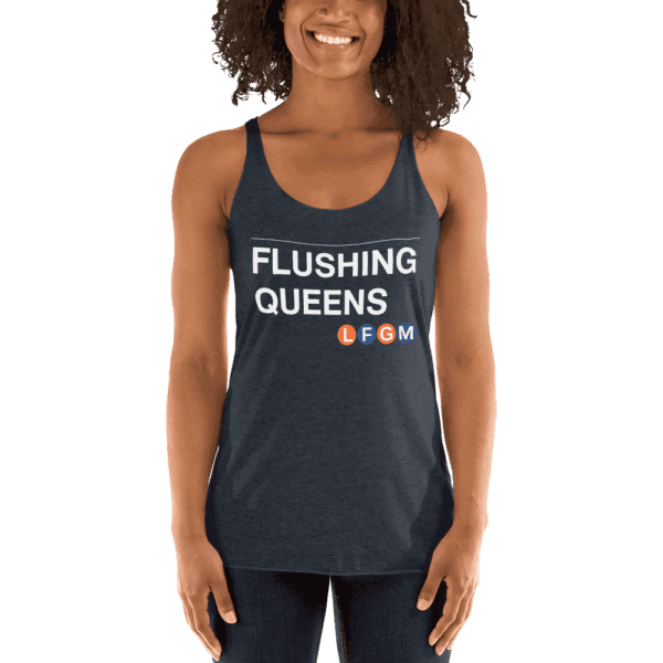 Flushing Queens LFGM Women's Tank with bold Mets graphic