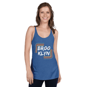 Women’s tank top featuring a "Brooklyn" design, perfect for showcasing NYC pride and urban style.