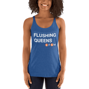 Flushing Queens LFGM Women's Tank with bold Mets graphic