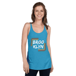 Women’s tank top featuring a "Brooklyn" design, perfect for showcasing NYC pride and urban style.