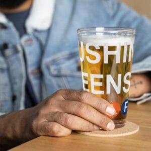 Flushing Queens LFGM Shaker pint glass